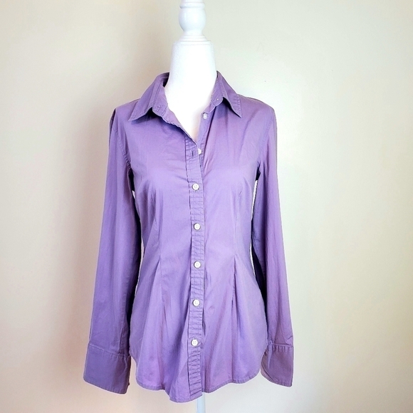 Tommy Hilfiger Button Down Top Lavender Sz. XS - Picture 1 of 6